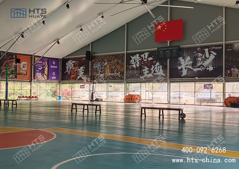 在湖南地區(qū)做的快速裝配式籃球場案例，保證看完讓您心動(dòng)